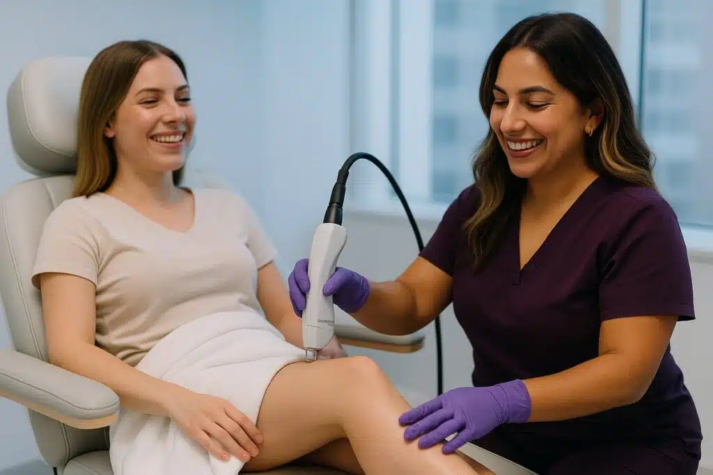 Laser hair removal treatment with GentleMax Pro Plus at Miami Lakes Med Spa