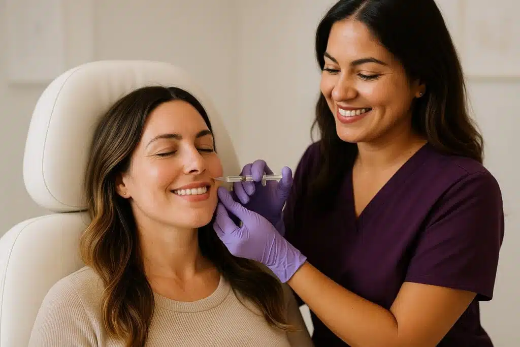 Professional dermal filler injection treatment at Miami Lakes Med Spa