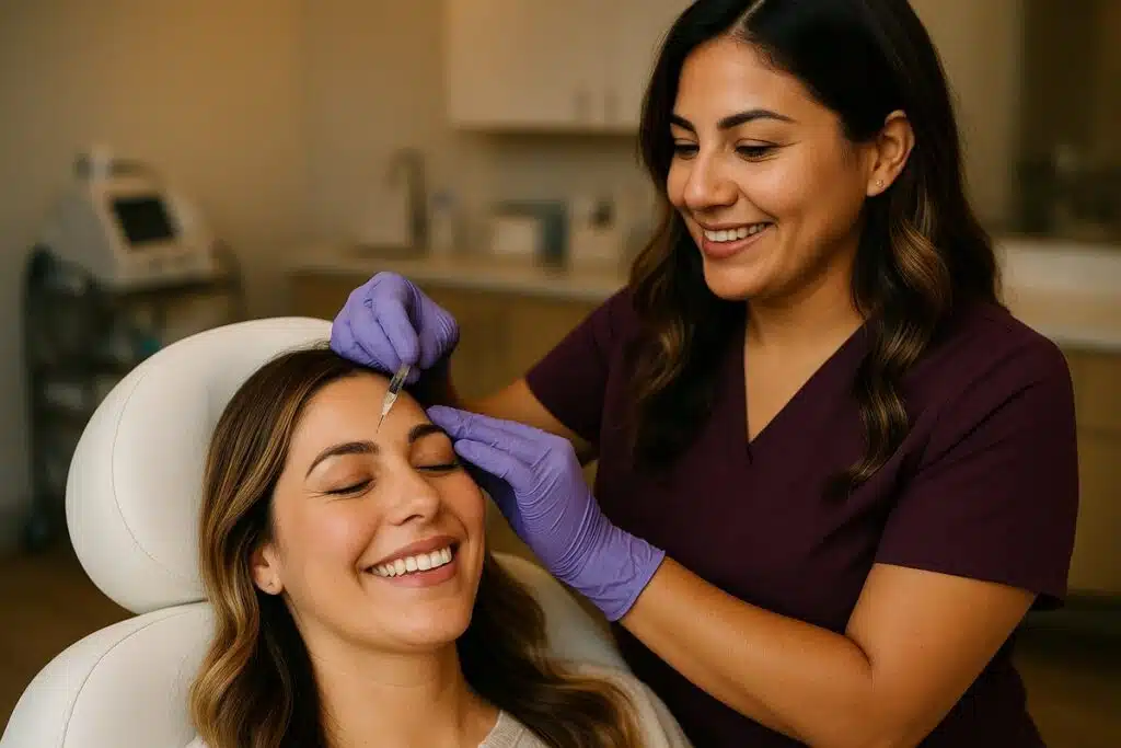 Botox treatment being administered at Miami Lakes Med Spa