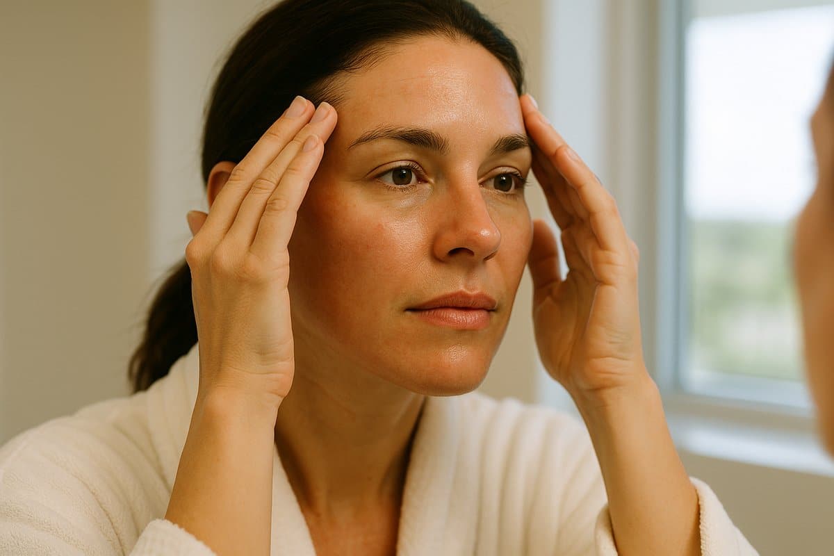 Woman showing smooth skin results after SkinPen collagen induction therapy