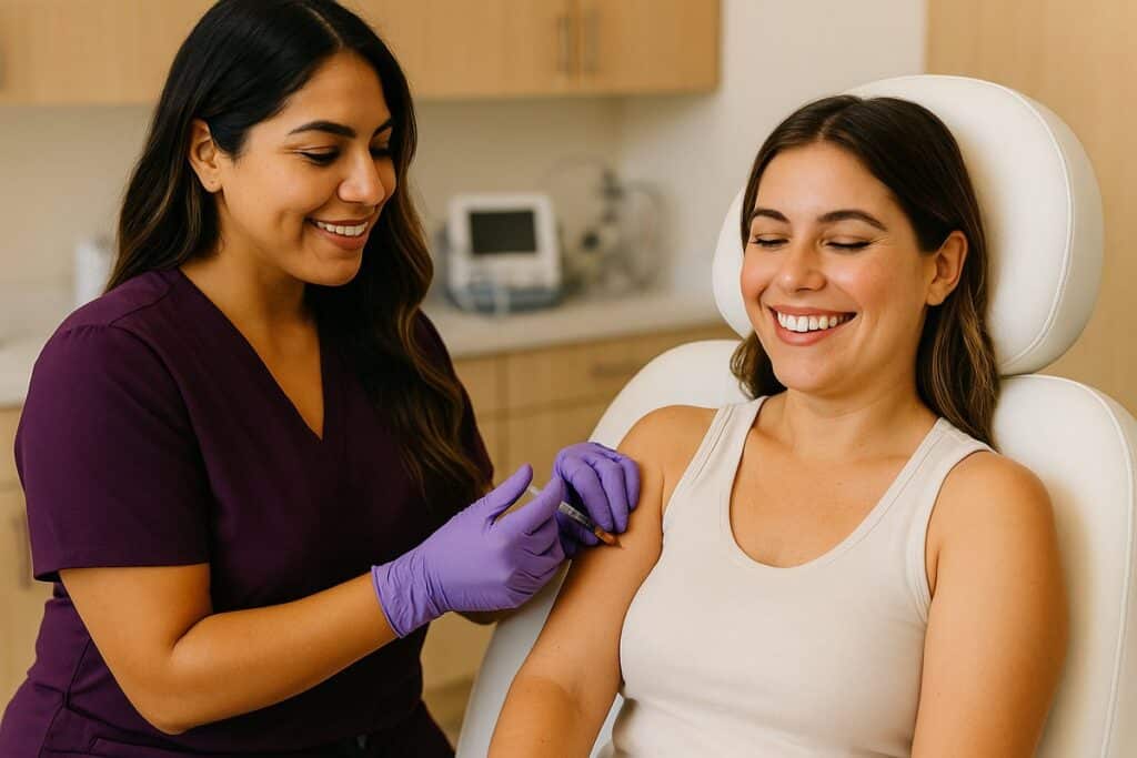 Medical weight loss injection being administered at Miami Lakes Med Spa