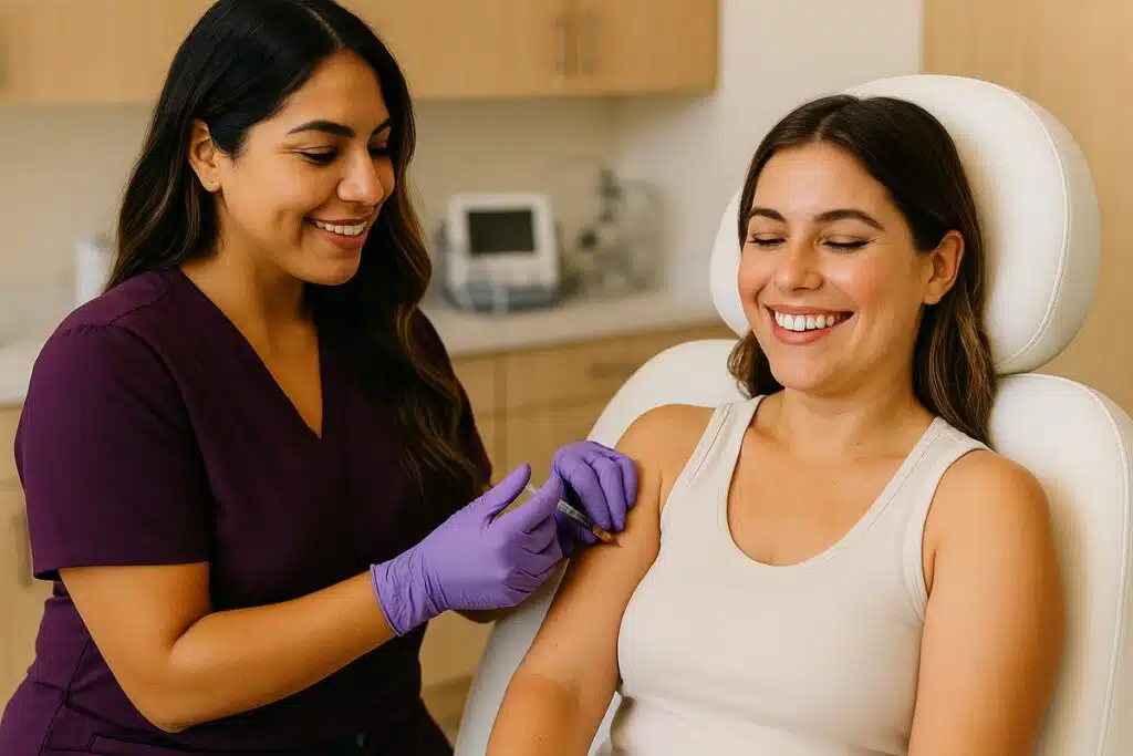 Medical weight loss injection being administered at Miami Lakes Med Spa