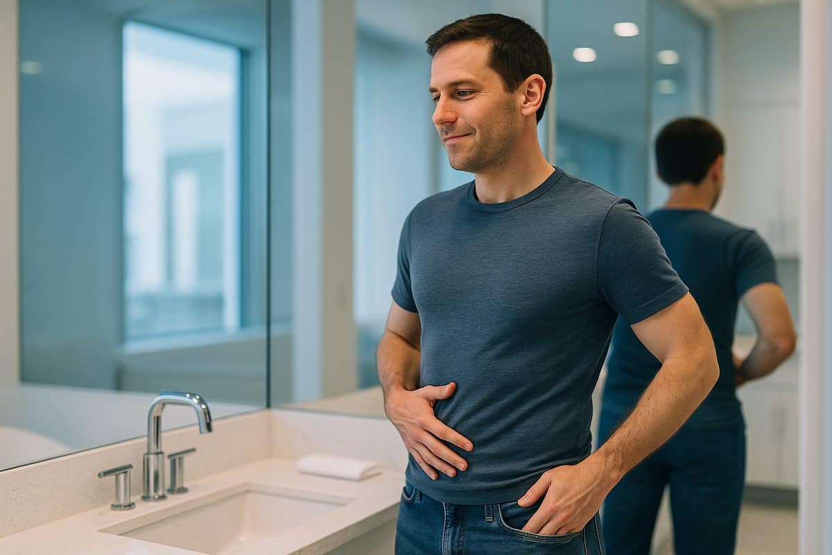 Man showing successful weight loss results after GLP-1 treatment in Miami Lakes