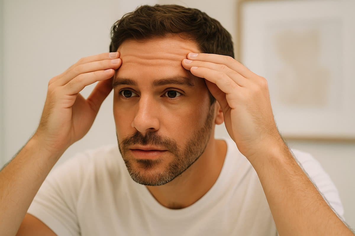 Man showing smooth forehead results after Botox at top med spa near me in Miami Lakes