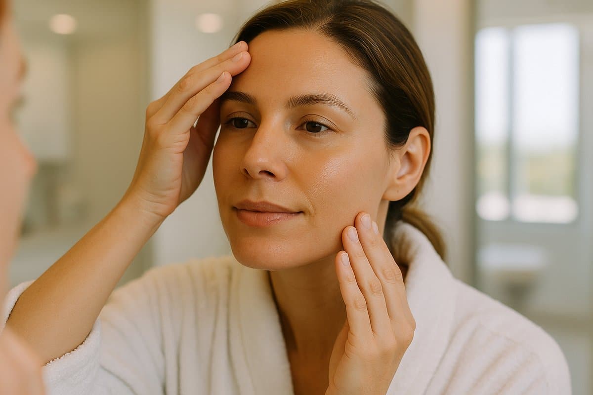 Woman showing smooth, clear skin results after VI Peel treatment for pigmentation