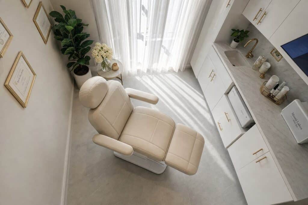 Luxury treatment suite interior at Miami Lakes Med Spa where dermal fillers are performed